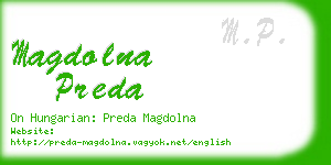 magdolna preda business card